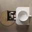 Meuble-lavabo mural 24 po noyer foncé moderne avec lavabo en céramique