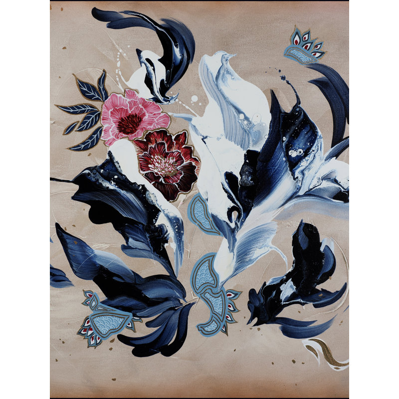 Blue Provenance Print by Novi Lim, Black Framed Paper, 20" H x 16" W
