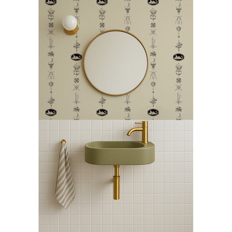 NeoClassical Stripe - Cream and Black Wallpaper, Gray
