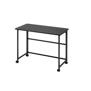 Small Foldable Black Desk Computer Desk For Bedroom Home Office