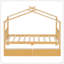 Lit simple en bois avec tiroirs, naturel-129747093