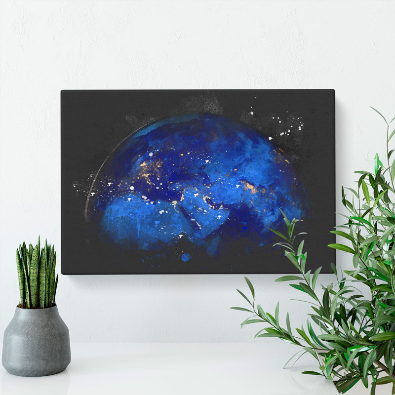Earth View - Wrapped Canvas Print, 40cm H x 60cm W x 3cm D