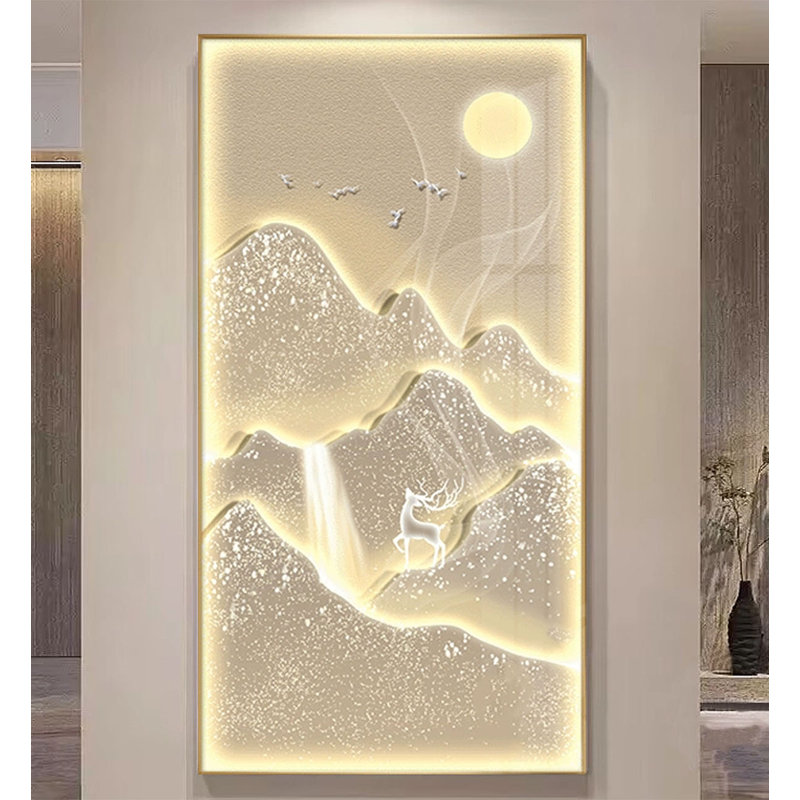 Luminaire suspendu à DEL moderne et luxueux pour décoration murale, H 47,24 po x l 23,62 po x P 1,18 po