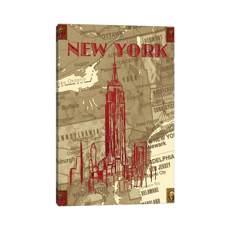 City Stops III by Nicholas Biscardi - Wrapped Canvas Print