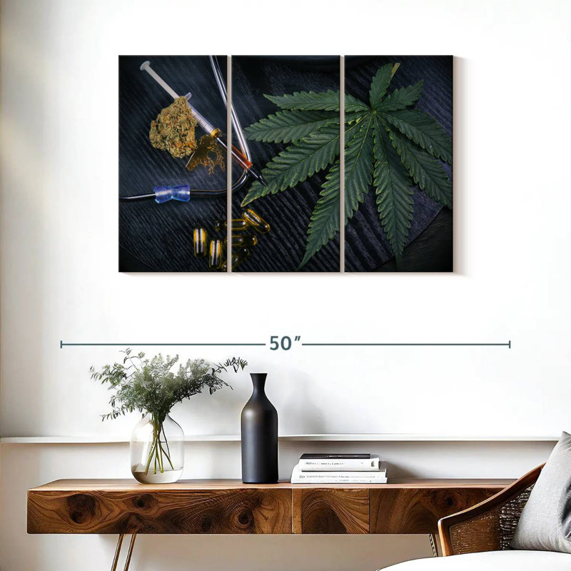 Medicinal Marijuana Leaf, 24" H x 38" W