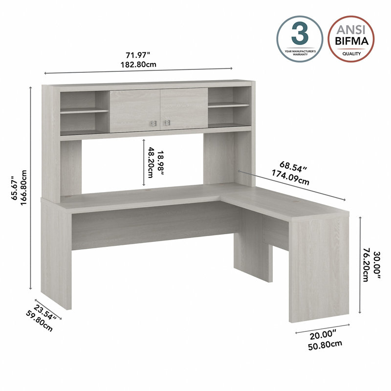 Bureau en L avec rehausse Office 500