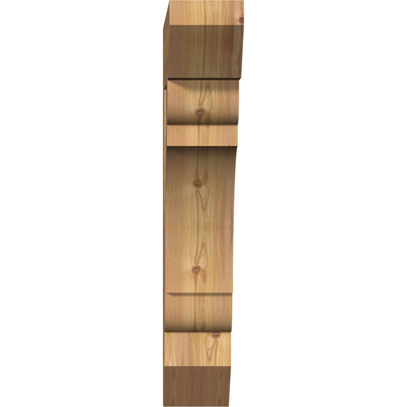 Support en bois / corbeau, Cèdre rouge de l'Ouest (lisse), H 32 po x l 5,5 po x P 24 po