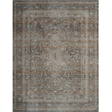 Dmon Floral Area Rug in Blue