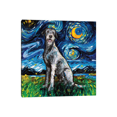 « Irish Wolfhound Night » par aja Trèves, reproduction d’art