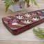 Jeu Felisity fait à la main en bois Batik rouge Mancala