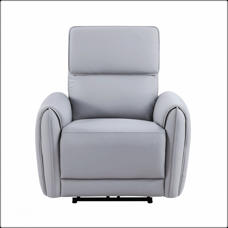 Fauteuil inclinable électrique en cuir synthétique Jeromie avec ports USB et ports de type C, alliant confort, durabilité et design moderne.