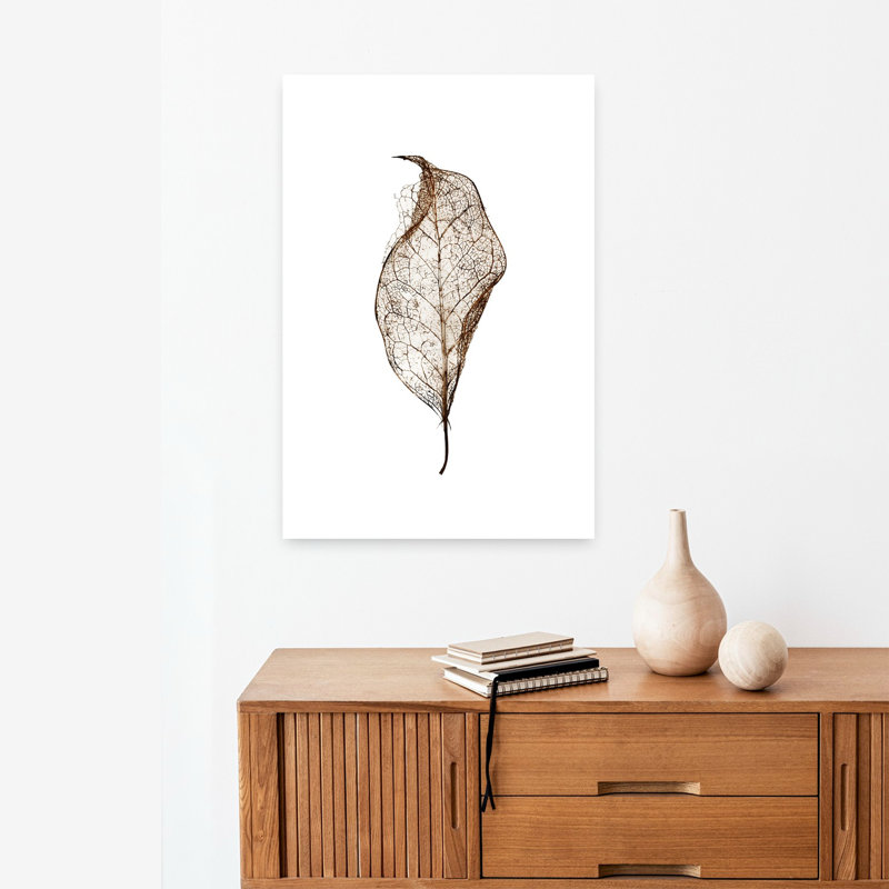 Feuille abstraite, paysage contemporain, art naturel, H 24 po x l 16 po