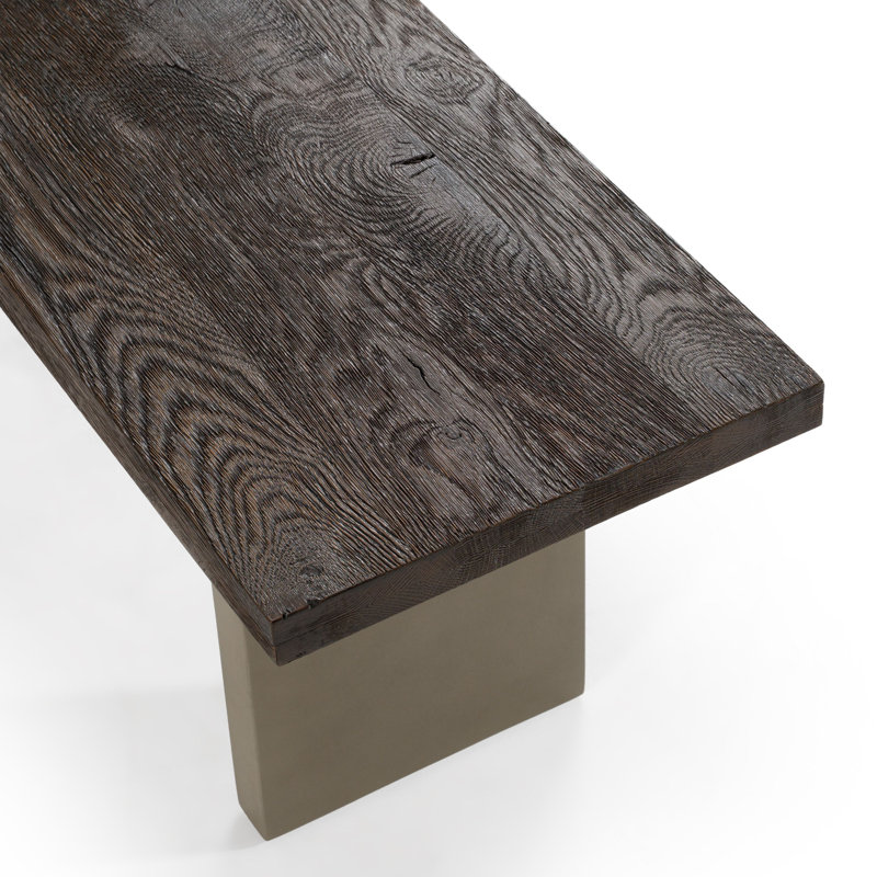 Banc en bois massif et en béton Arnoud