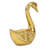 Thalassa 4.25" Cast Iron Swan Figurine - Gold
