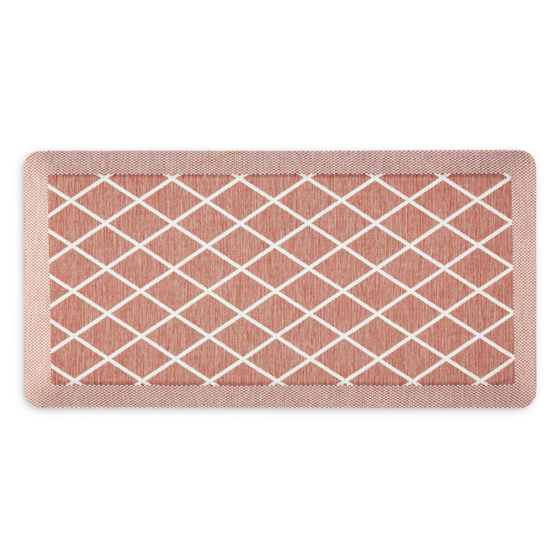 Tapis de cuisine Martha Stewart, Rouge, Rectangle 1 pi 7,6 po x 3 pi 3 po