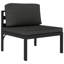 Ensemble modulaire de patio carré de 27,6 po de largeur avec coussins