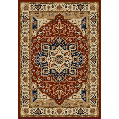 Riverhead Power Loom Cowhide Red/Tan/Brown Rug
