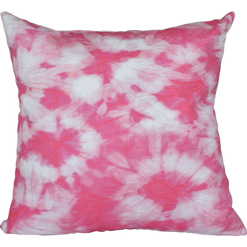 Coussin décoratif réversible intérieur / extérieur Surf, Sand & Sea, 18 po x 18 po, Rose