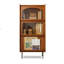 Armoire de rangement vitrée en bois de pin antique