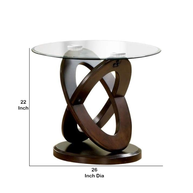 Tyriah Glass Top End Table