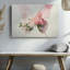 Toile, art mural, composition minimaliste montrant la silhouette d'un papillon rose avec une qualité moderne prête à être accrochée-1079632911