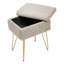 Anabella 48cm Rectangle Upholstered Storage Ottoman Vanity Stool-108426483