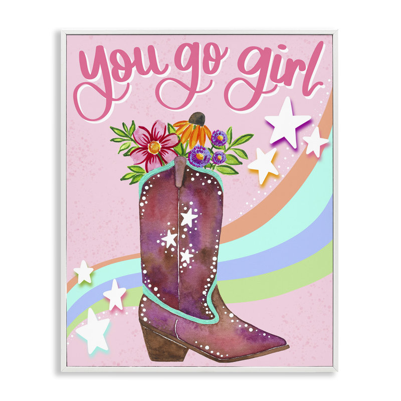 «You Go Girl», art giclée encadré par Bethany Joy Adams / Bethany Joy Art, LLC., Estampe numérique encadrée blanc bord de mer
