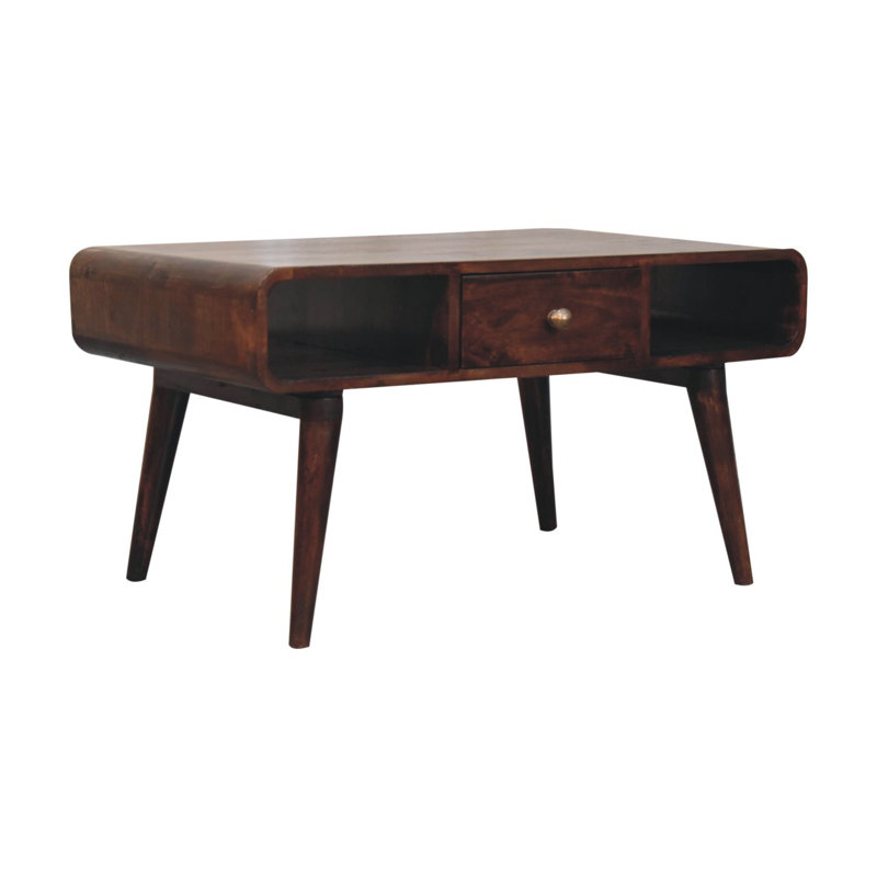 Curved Caramel Gardia, Walnut