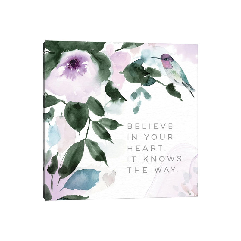 Believe In Your Heart by Stephanie Ryan - Print on Canvas, Wrapped Canvas, 66.04cm H x 66.04cm W x 3.81cm D