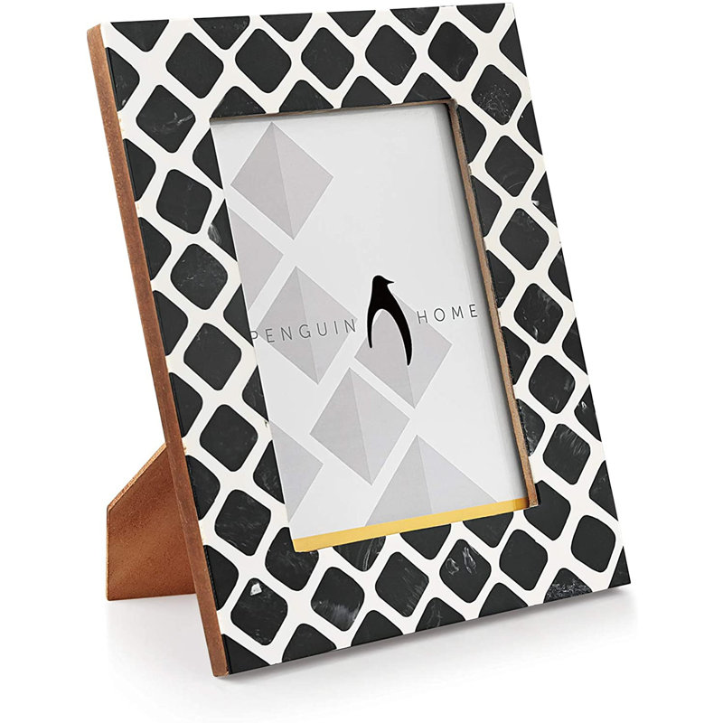 Bevelled Picture Frame, White, 21cm H x 16.7cm W x 21.7cm D