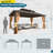 12 Ft. W x 16 Ft. D Metal Patio Gazebo