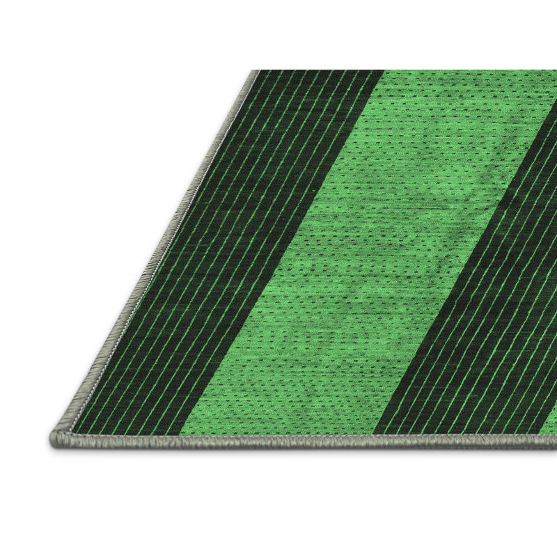 Washable Striped Indoor Rug, Rectangle 3' x 5'