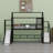Metal House Loft Bed With Slide,Stairs And Storage Shelves-1384695410