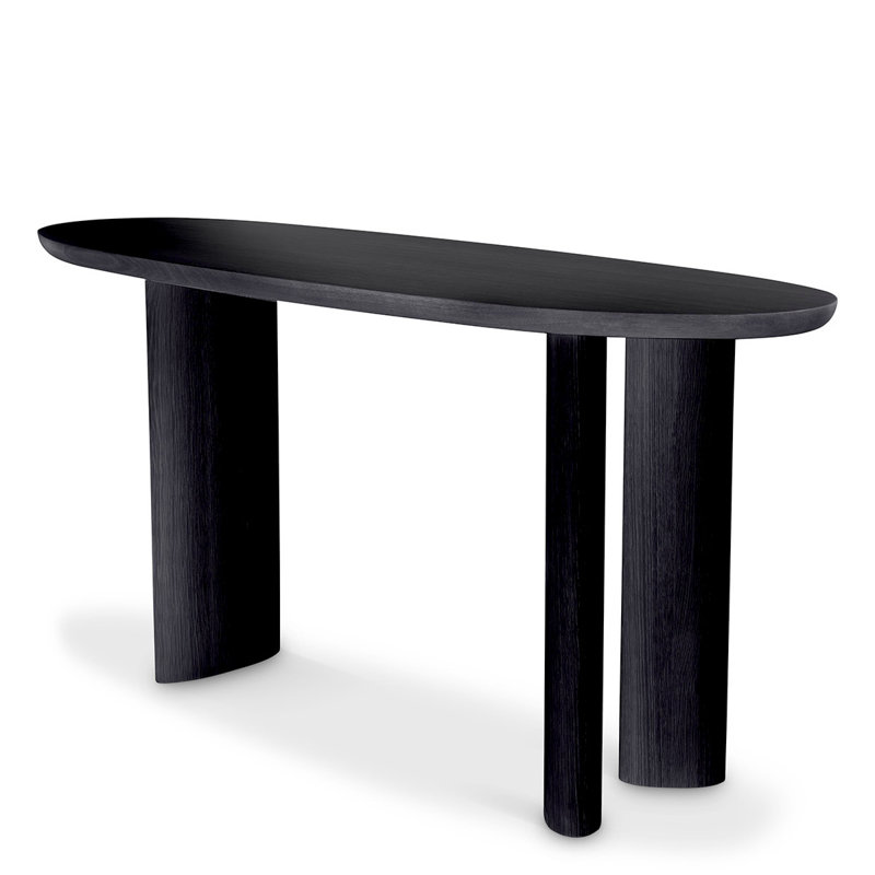Console Table Lindner Black Veneer - Legs, Black