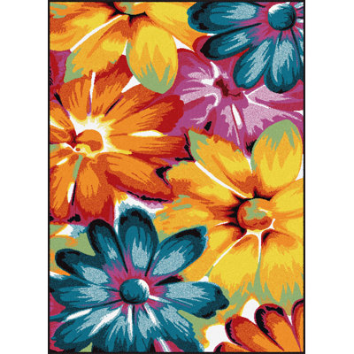 Tapis jaune / bleu Weisman