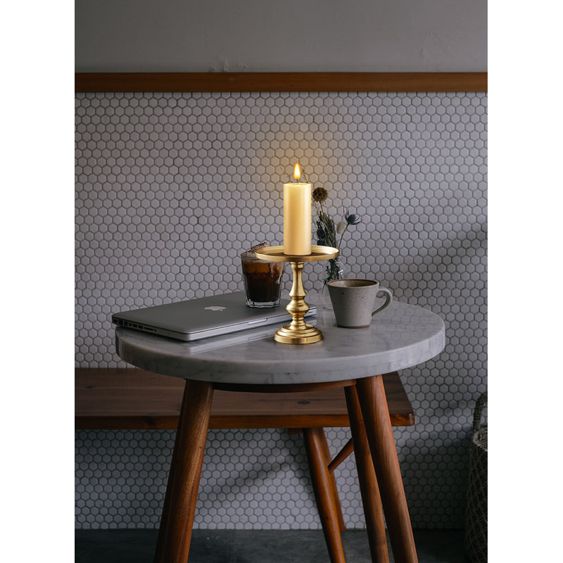 10.5'' H Metal Fireplace Dish