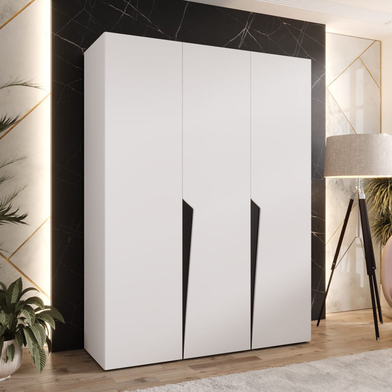 Manufactured Wood Wardrobe, White