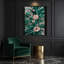 «Abstract Florals 48», art mural sur toile verte-419345150