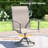 4-Person Patio Dining Set with  Round Metal Dining Table and PVC-coated polyester Swivel Chairs-1951835185