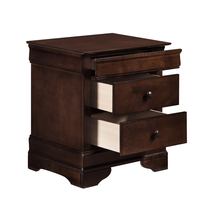 Table de chevet à 3 tiroirs pour chambre à coucher 3 po Style H 21 po x 16 po x 24 po Style