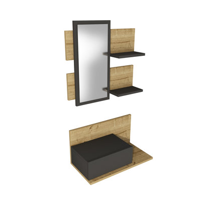 Console Table and Mirror Set 60Cm Ezaria