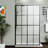 46" X 72" Shower Screen For Walk-In - Black, Tempered Glass, Reliable Support Frame Black Glass With Adjustable Bar