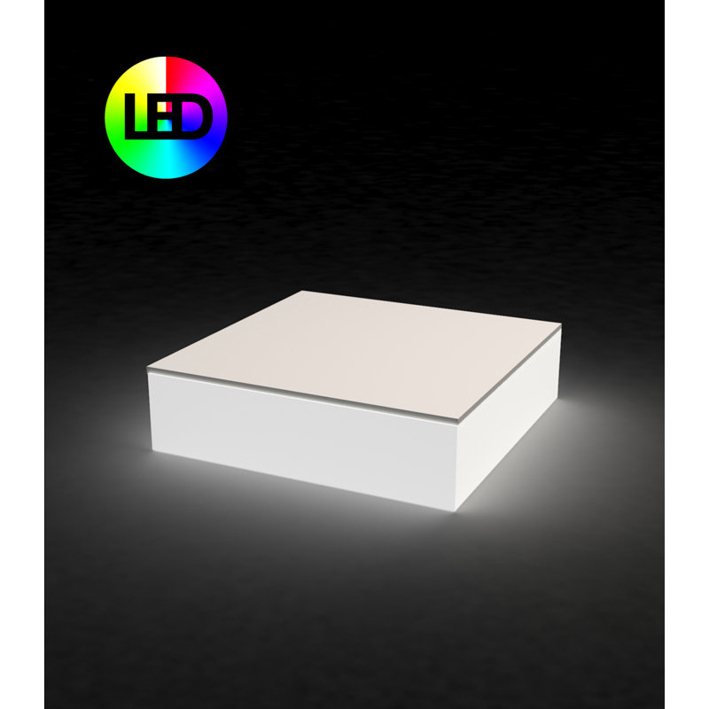 Jut Plastic Coffee Table, 31.5" W x 31.5" L x 12.5" H