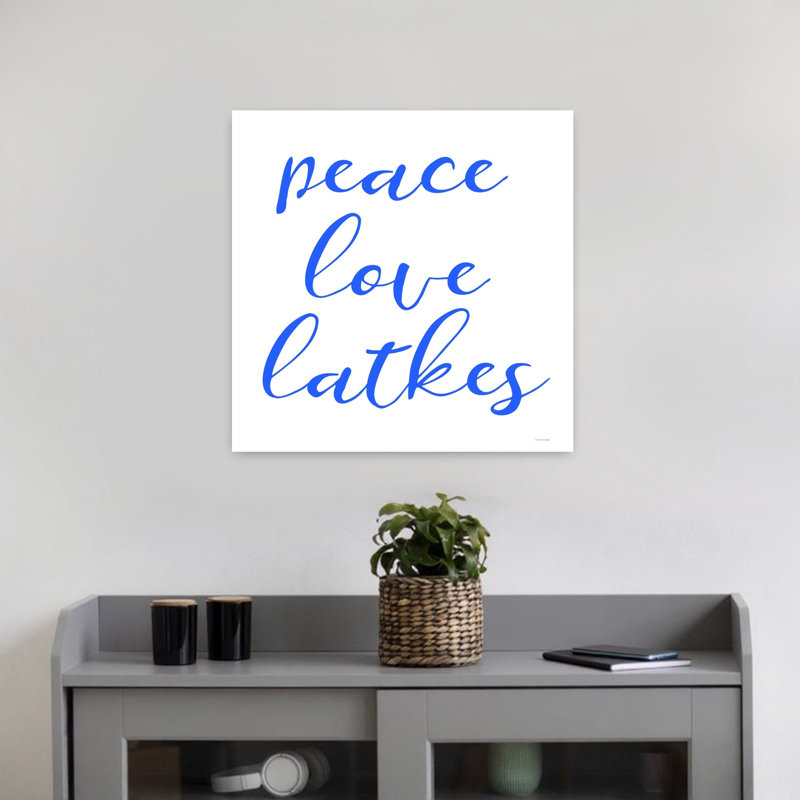 Art contemporain abstrait Peace Peace Latkes, H 18 po x l 18 po