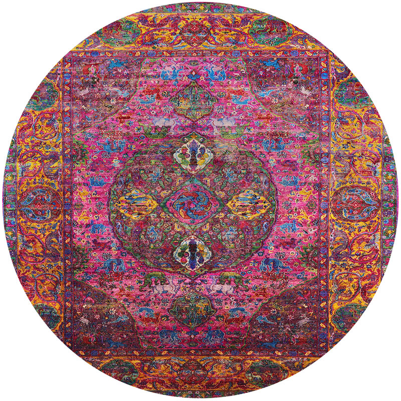 Markevis Moroccan Indoor Rug, Round 7'
