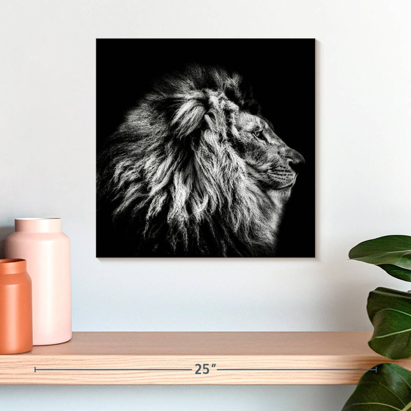 Tête de lion Brampt, H 16 po x l 16 po