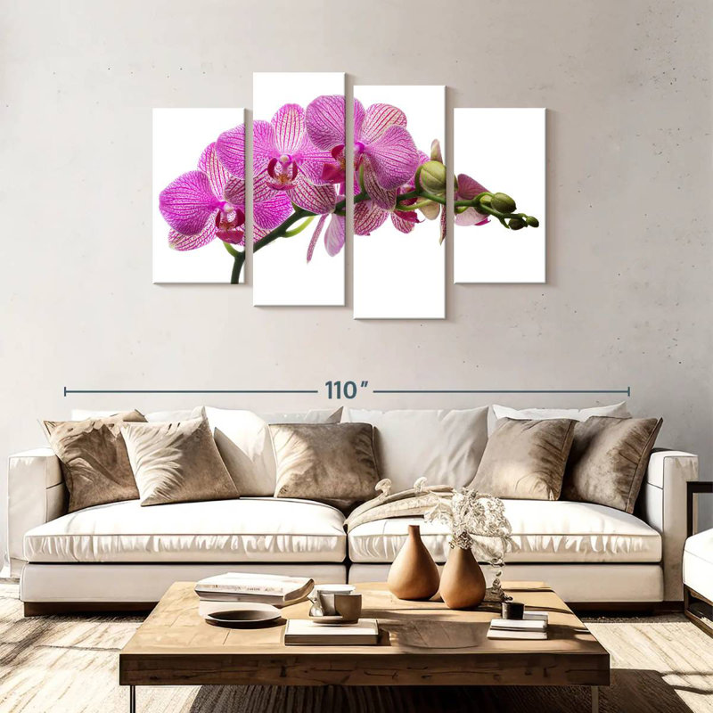 Fleurs d'orchidées fraîches Harnek, H 48 po x l 75 po