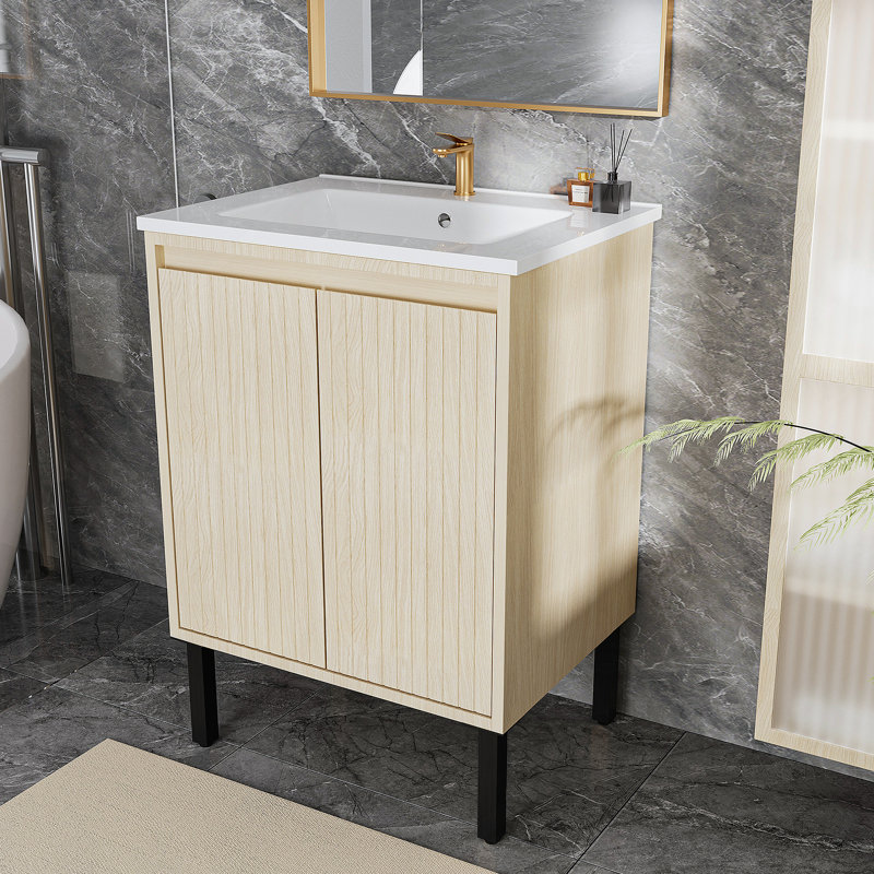 Meuble-lavabo 24 po sans lavabo, Beige