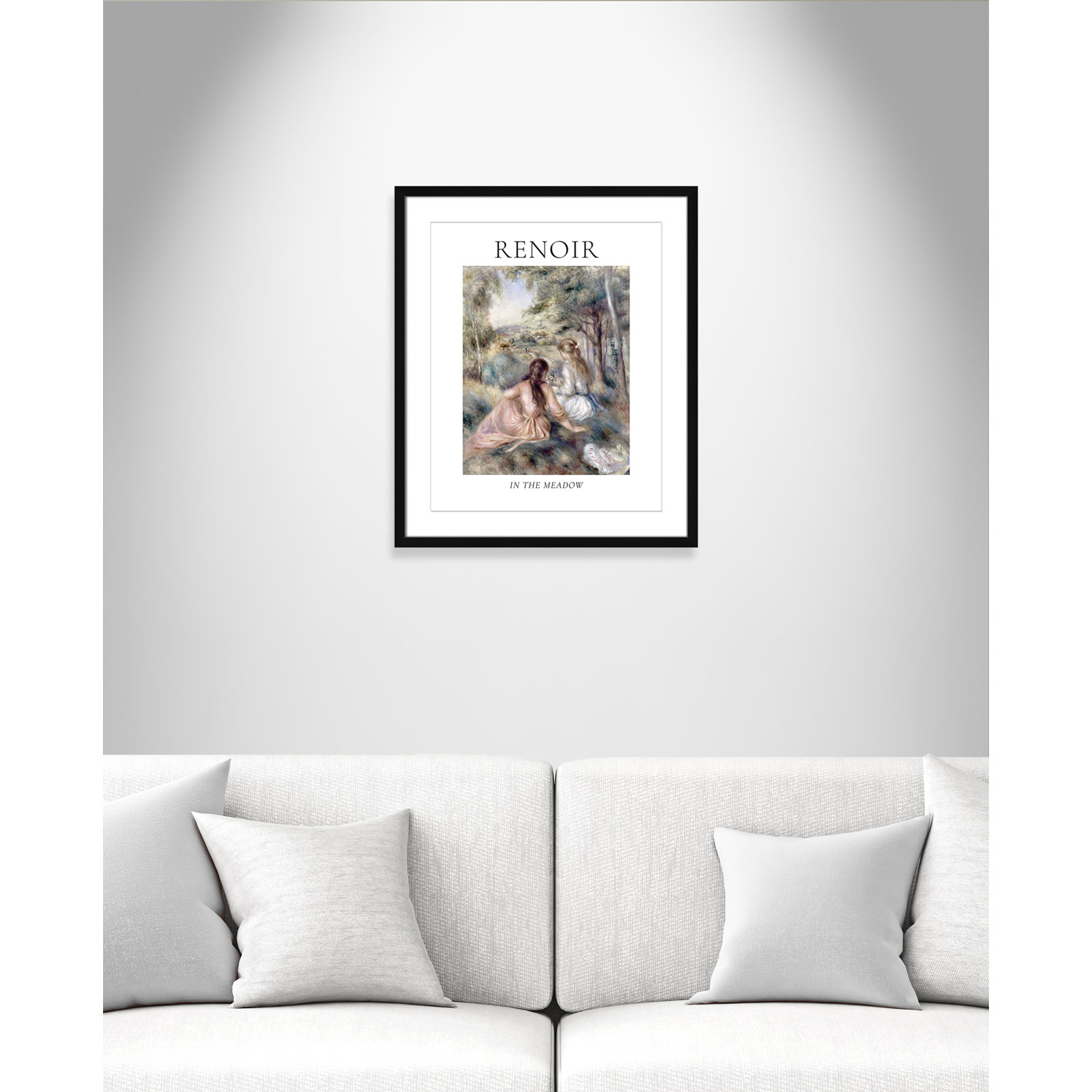 Old Masters Collection "In the Meadow" Print, Black Single Picture Frame, Yes, 25.5" H x 21.5" W x 1.25" D