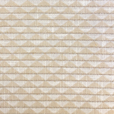 Kamali Fabric | Diamond Metallic Linen Look Fabric | Color Beige